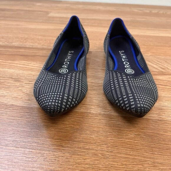 Rothy's The Point Limited Edition Flats in Glen Plaid Size 7.5 Grey Pointed Toe - Picture 4 of 8